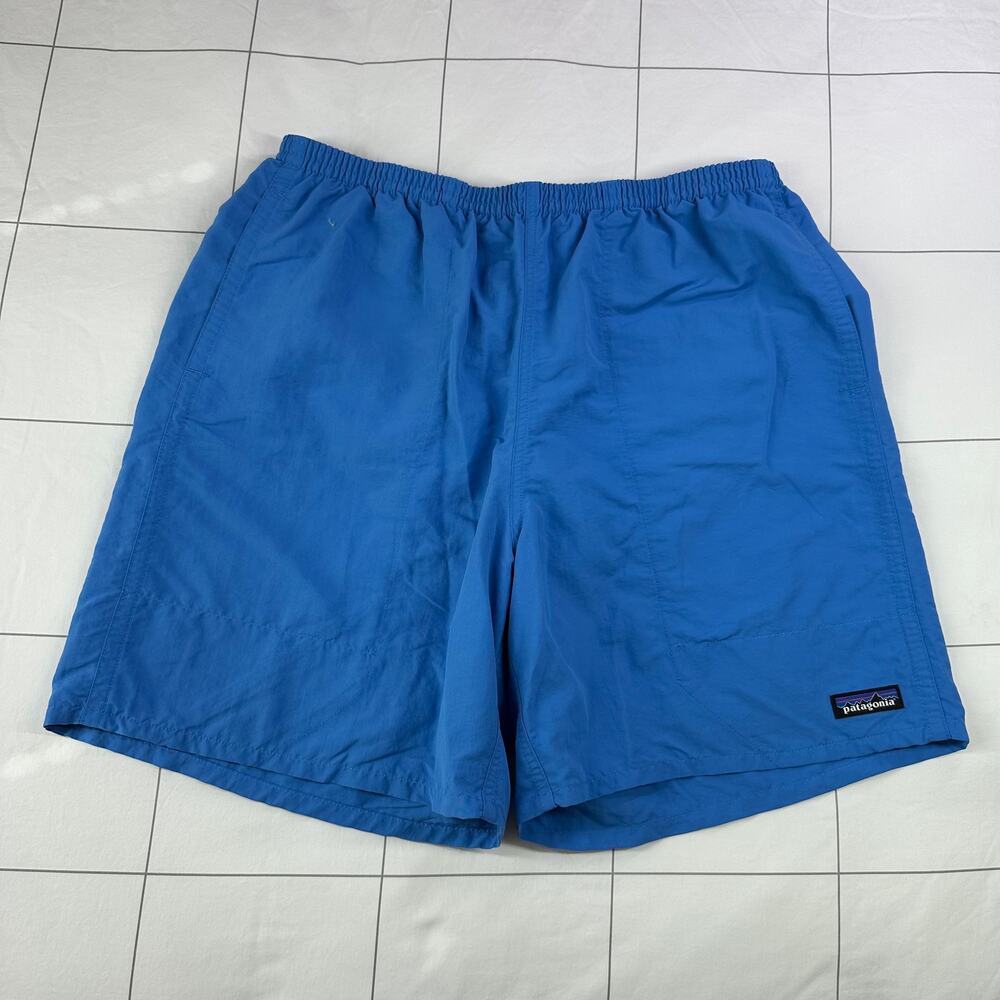Patagonia Shorts Mens Large Blue Baggies Longs 7” Swim Athletic Hiking Lined